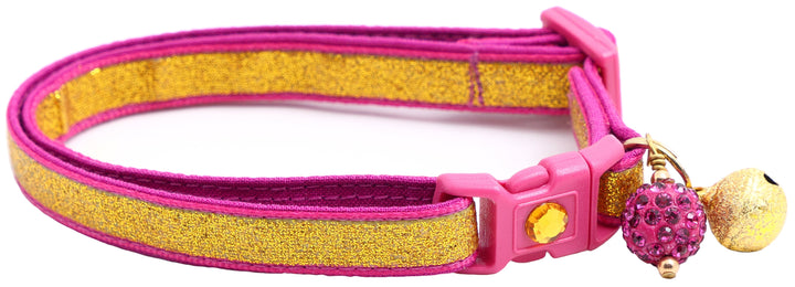 Gold Glitter Breakaway Cat Collar Pugs2Persians