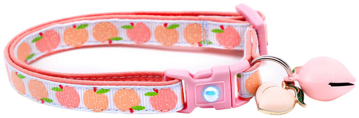 Peach Breakaway Cat Collar Pugs2Persians