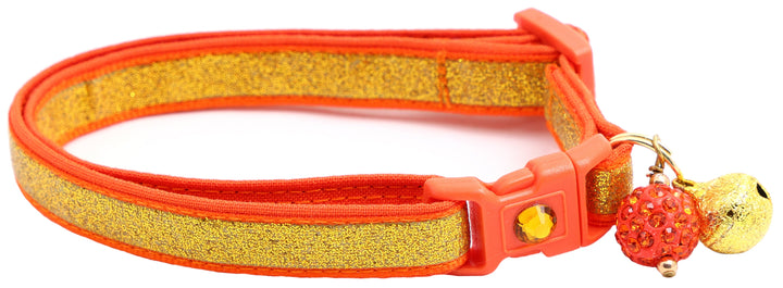 Gold Glitter Breakaway Cat Collar Pugs2Persians