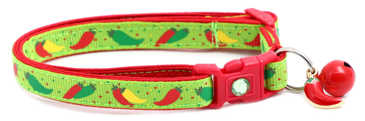 Spicy Peppers Breakaway Cat Collar Pugs2Persians