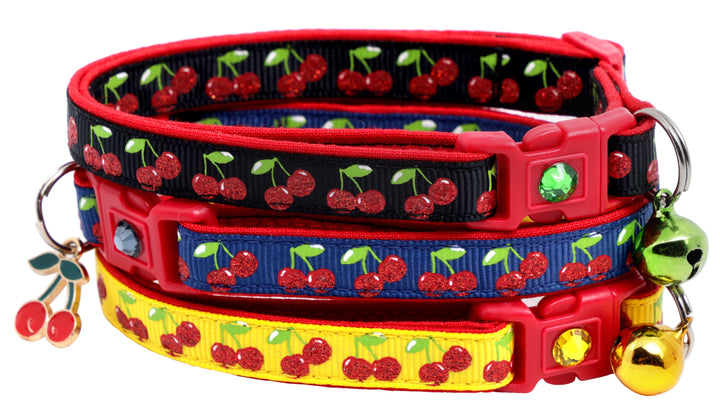 Cherries Breakaway Cat Collar Pugs2Persians