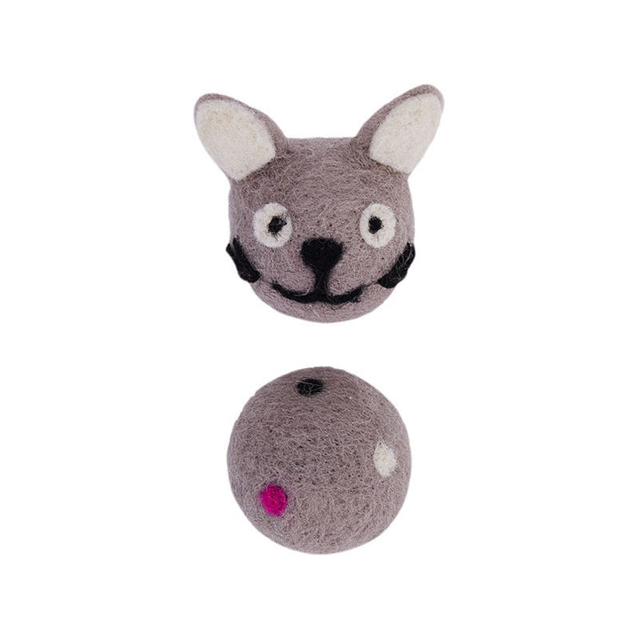 Colorful Felt Stretch Ball Cat Toy-2