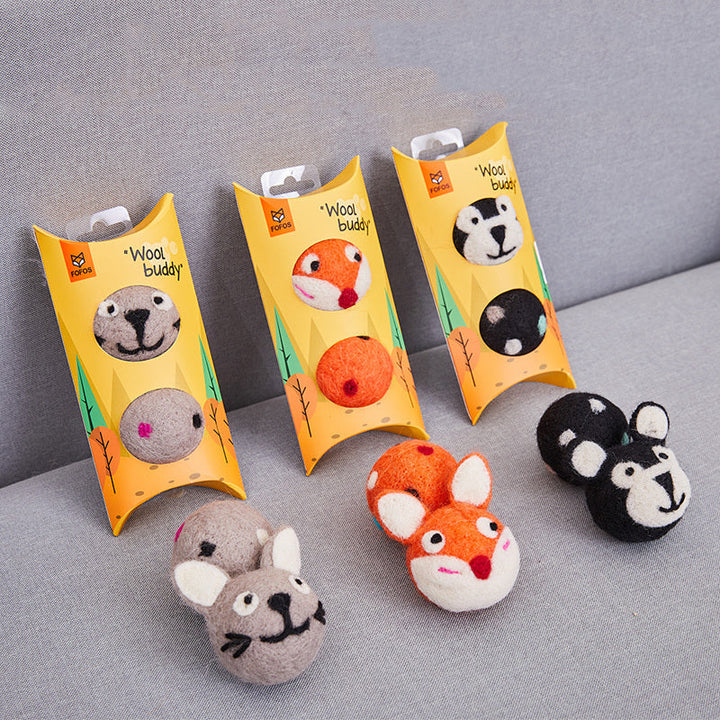 Colorful Felt Stretch Ball Cat Toy-3