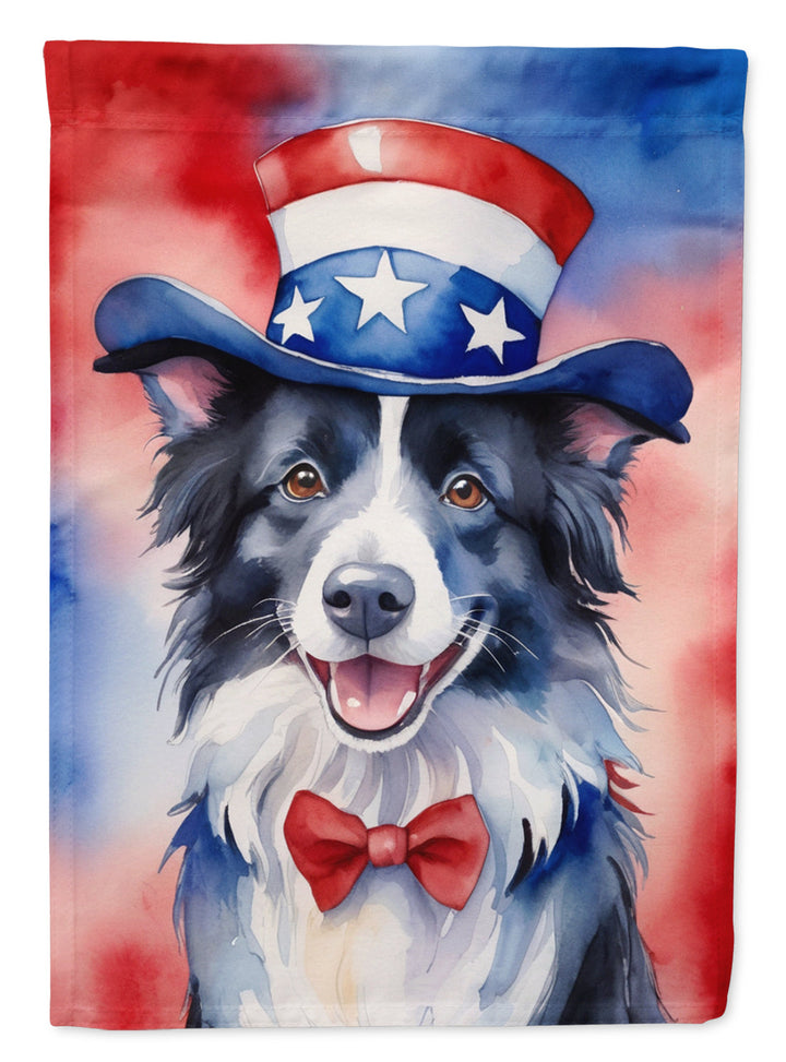 Border Collie Patriotic American Garden Flag Caroline's Treasures