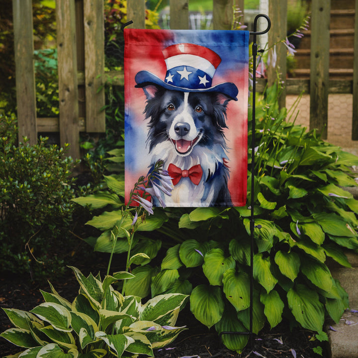 Border Collie Patriotic American Garden Flag Caroline's Treasures