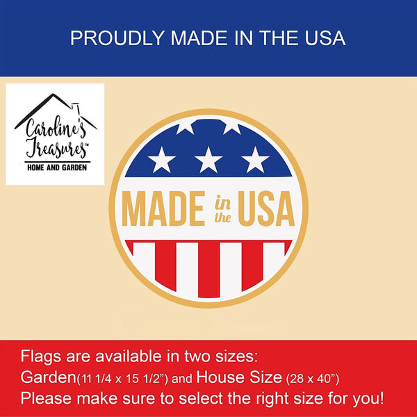 Border Collie Patriotic American Garden Flag Caroline's Treasures