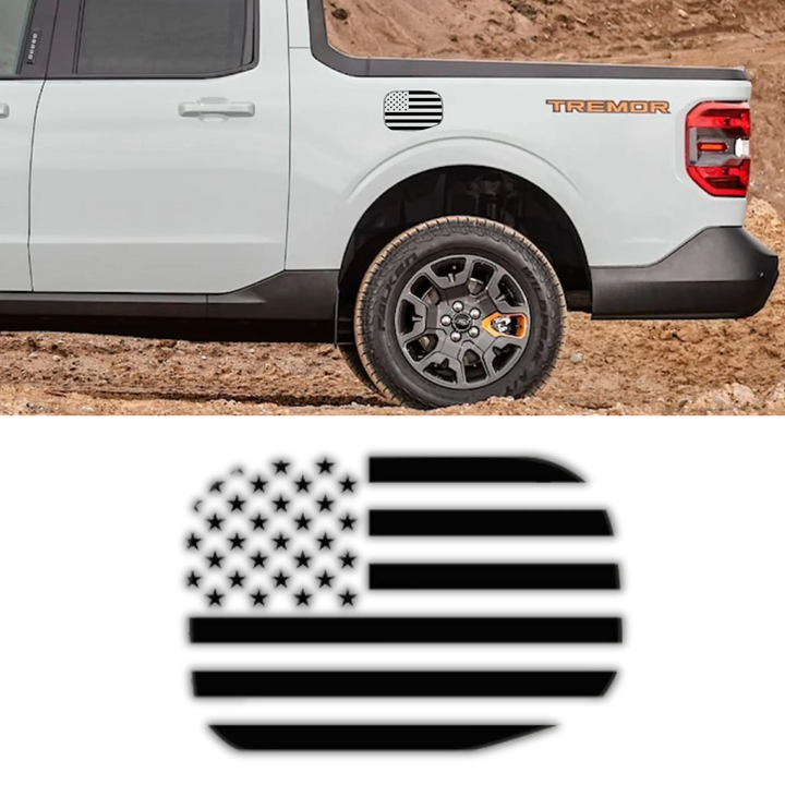 American Flag Gas Door Patriotic Decal Sticker Fits: 2023 Ford Maverick-1