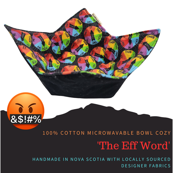 100% Cotton Microwavable Bowl Cozy - The Eff Word-0