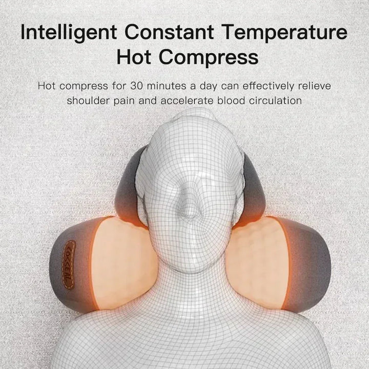 Electric Cervical Massage Pillow Heated Neck & Spine Support Grey-3