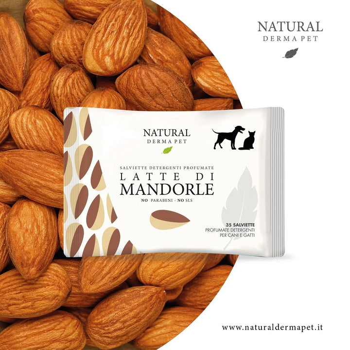 Wet Dog & Cat Wipes for Coat Care with Almond Milk Scent-1