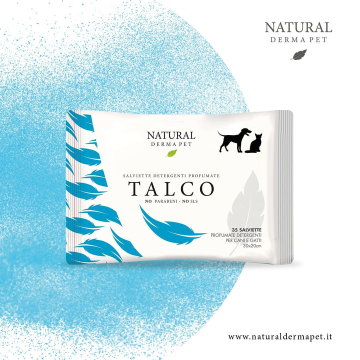 Wet Dog & Cat Wipes for Coat with Talcum Scent-1