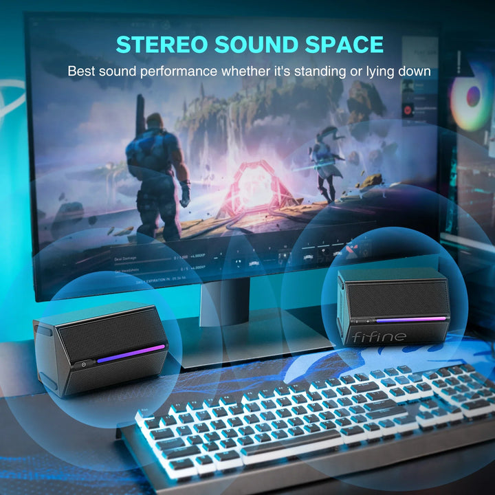 Sound Box USB Stereo Speaker with Volume Control (Black)-1