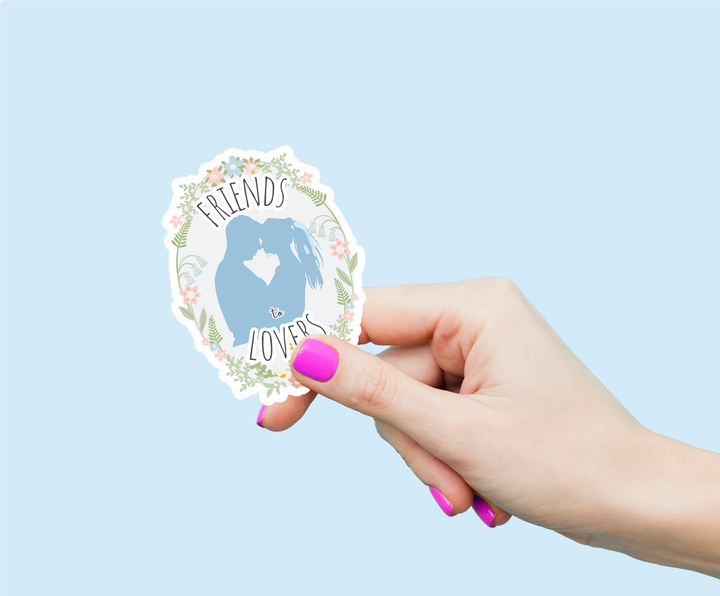 Friends to Lovers Trope Weatherproof Vinyl Sticker Jibbly