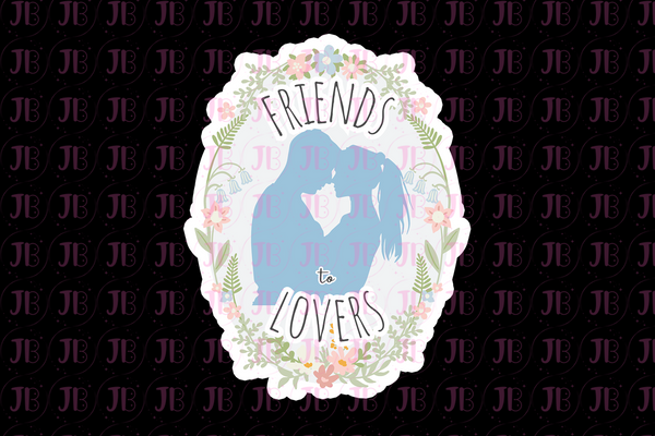 Friends to Lovers Trope Weatherproof Vinyl Sticker Jibbly