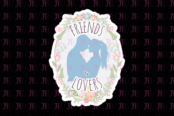 Friends to Lovers Trope Weatherproof Vinyl Sticker Jibbly