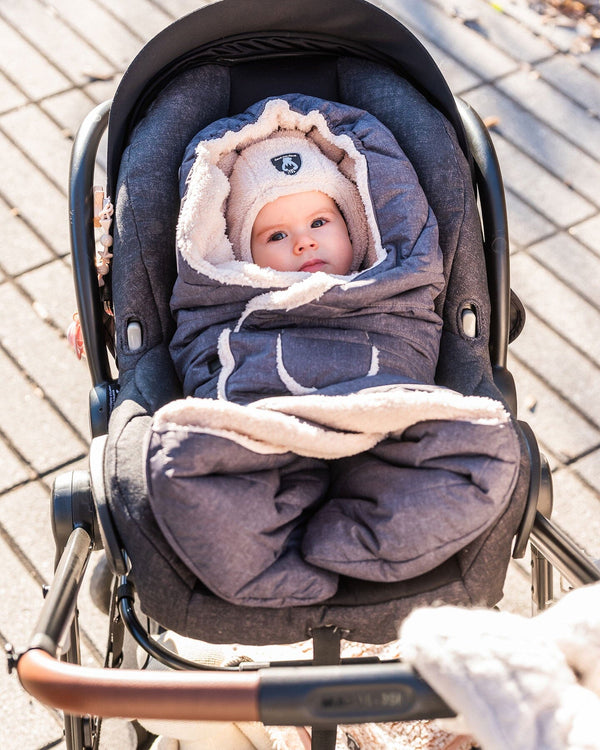 Snuggly Wrap Black For Car Seat And Stroller Deux par Deux