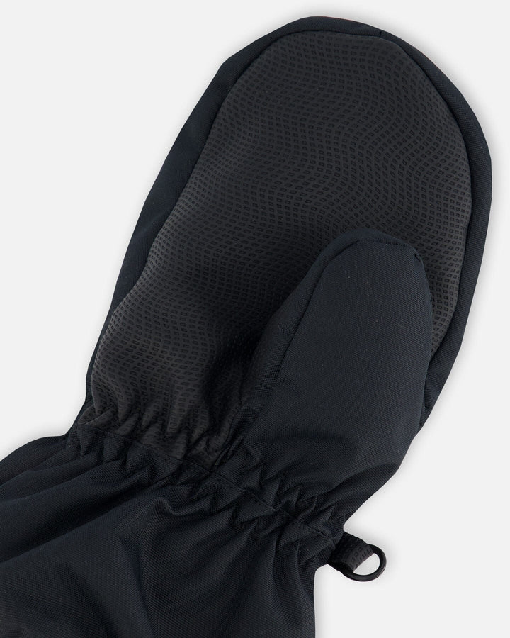 Solid Mittens Black-4