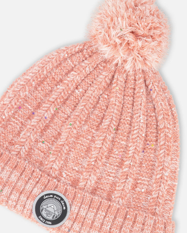 Knit Hat Light Pink-3