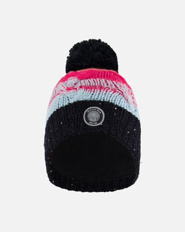 Knit Hat Gradient Blue, Coral And Fuschia-0