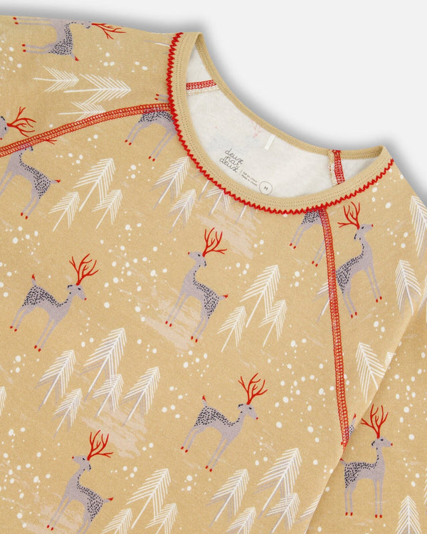 Adult Women Two Piece Family Christmas Pajama Set Deux par Deux