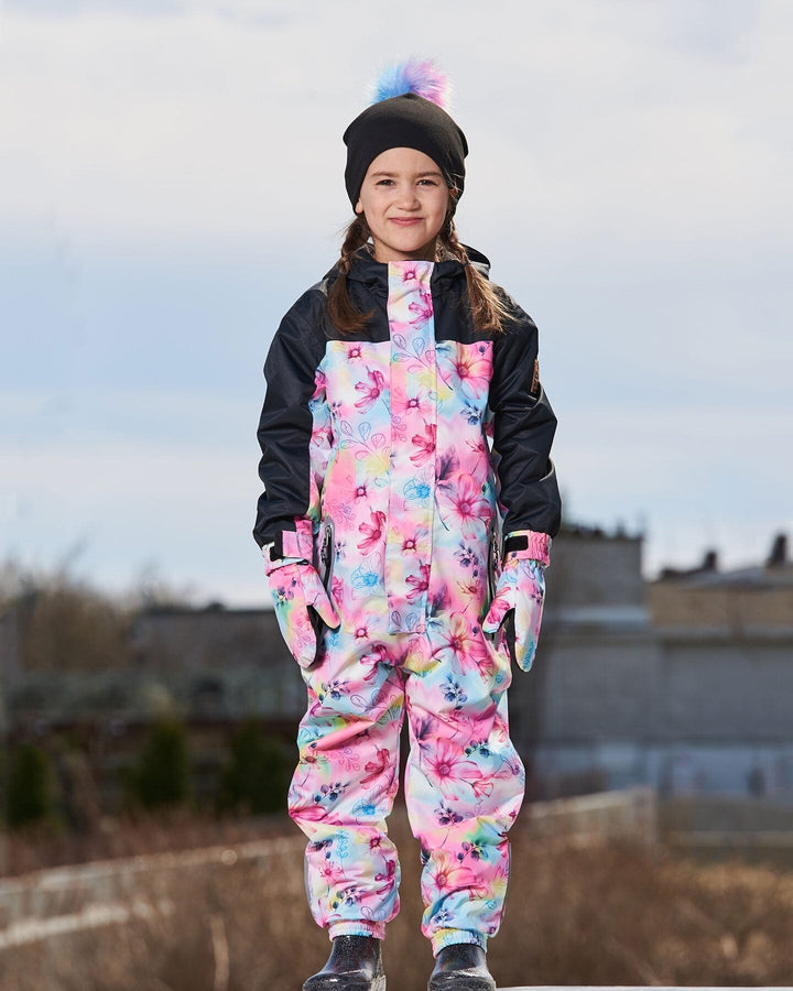 Printed Mid-Season One-Piece Outerwear Butterflies On Multicolored And Black Background-3