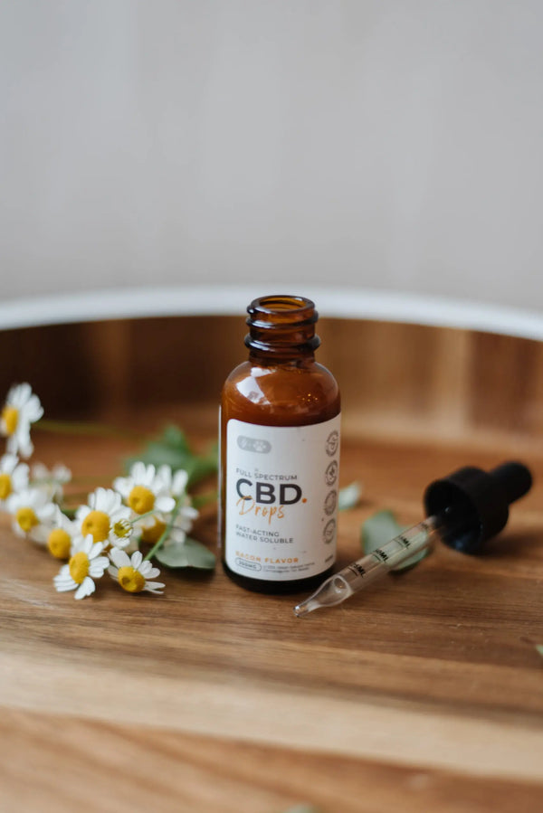 Bacon Flavored Water-Soluble CBD Drops for Pets (300mg) - 30mL HypDew