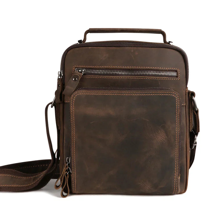 Vintage Genuine Leather Men's Small Shoulder Bag-1
