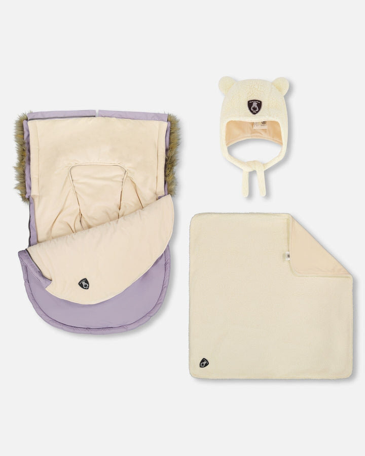 Bunting Bag Designed For Car Seat And Stroller Purple Gray Deux par Deux