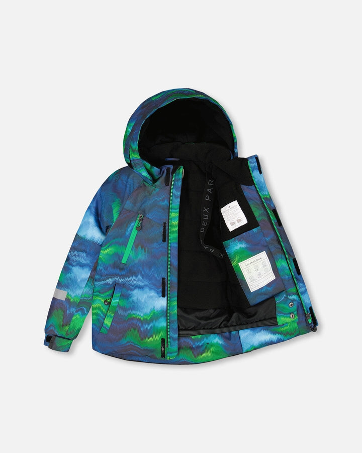 Two-Piece Play Snowsuit With Printed Jacket Black Deux par Deux