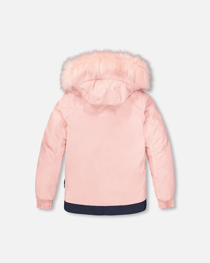 Two-Piece Play Snowsuit Navy Blue And Pink-3