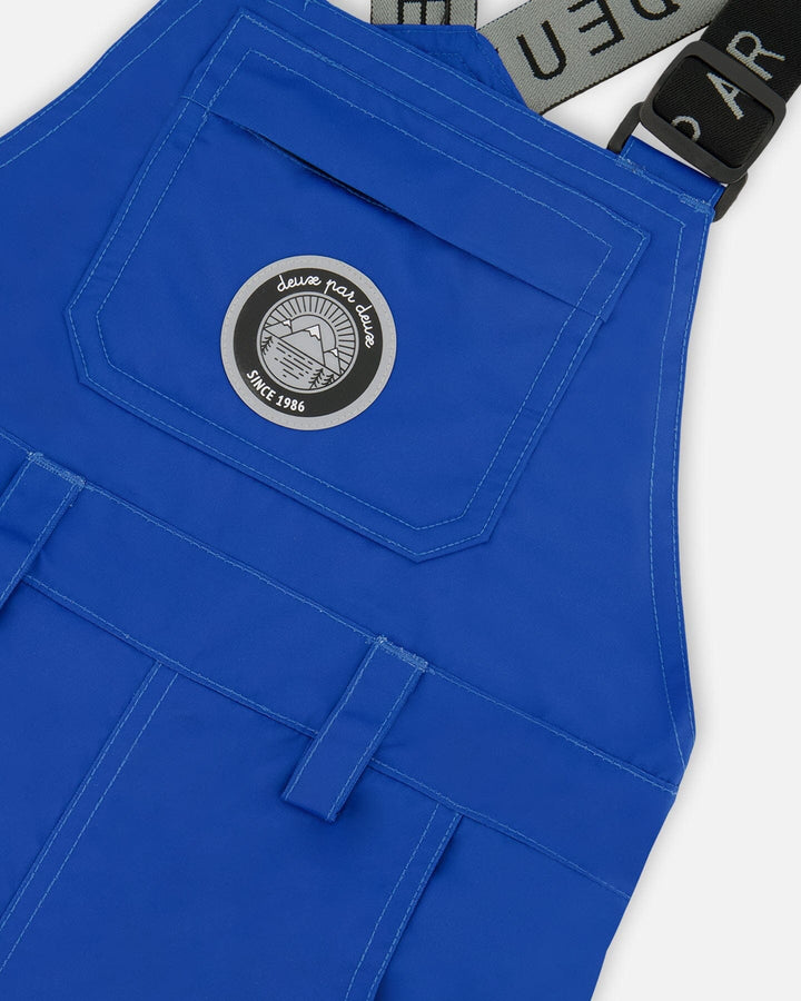 Solid Play Overall Snow Bib Blue-3