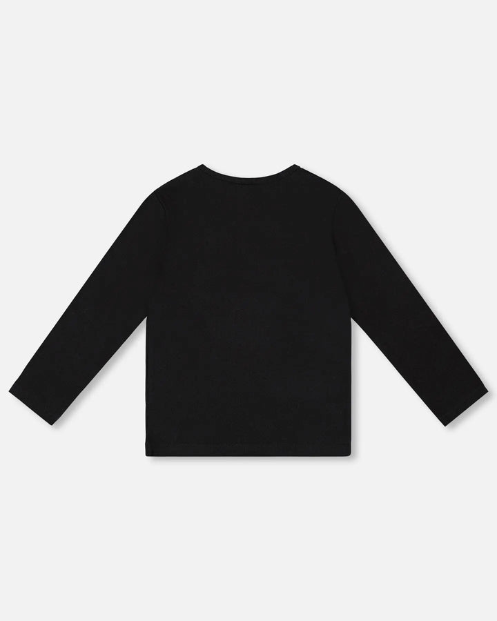 Organic Cotton T-Shirt Black With Dalmatian-2