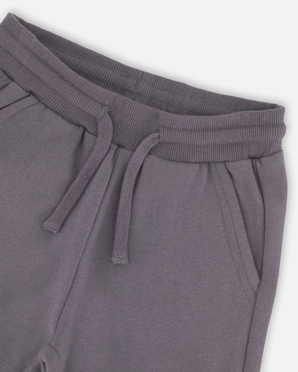 Fleece Sweatpants With Pockets Dark Gray Deux par Deux