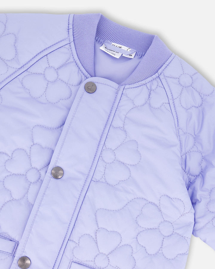 Quilted Mid-Season Jacket Lavender-4