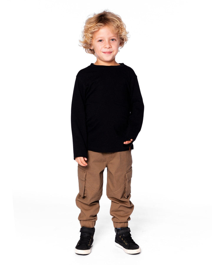 Organic Cotton Jersey Pocket T-Shirt Black-1