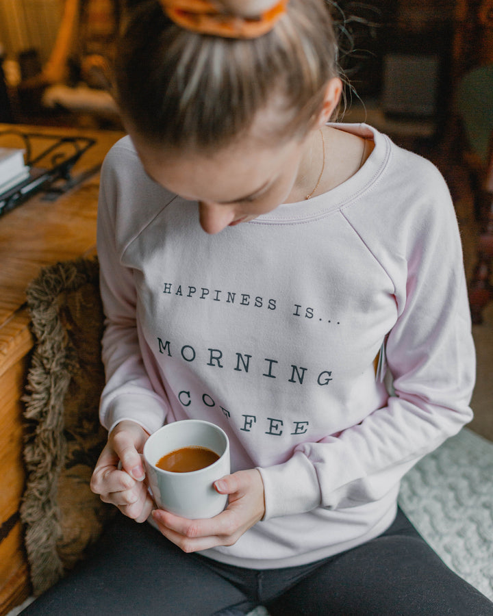 Women's Coffee Crew Sweatshirt, Ballet Pink Coffee
