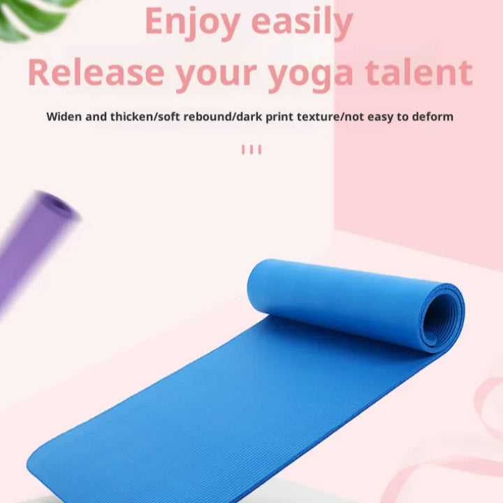 Thickened High Elastic Blue Yoga Mat-1
