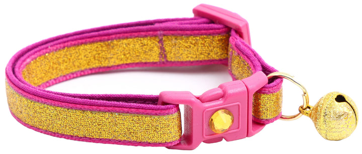 Gold Glitter Breakaway Cat Collar Pugs2Persians