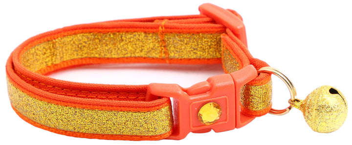Gold Glitter Breakaway Cat Collar Pugs2Persians