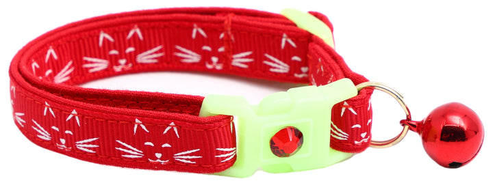 Glowing Cat Faces Breakaway Cat Collar Pugs2Persians
