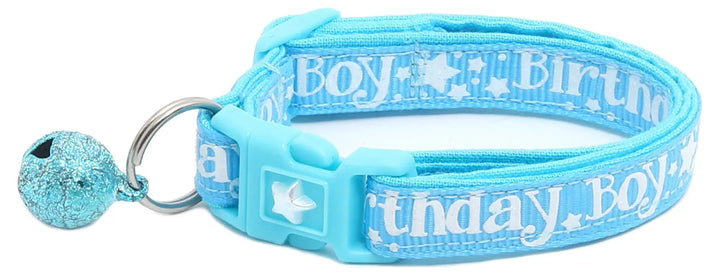Birthday Boy Breakaway Cat Collar Pugs2Persians