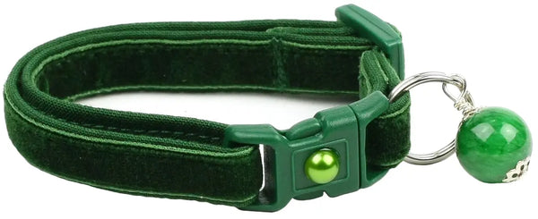 Soft Emerald Green Velvet Cat Collar Pugs2Persians