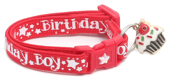 Birthday Boy Breakaway Cat Collar Pugs2Persians