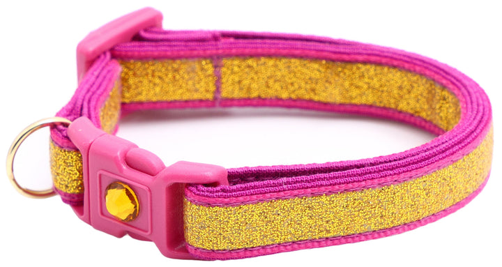 Gold Glitter Breakaway Cat Collar Pugs2Persians