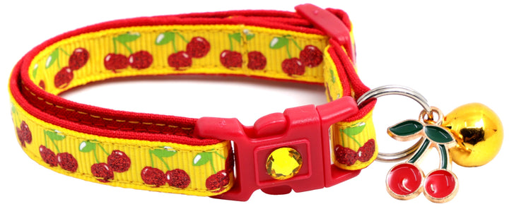 Cherries Breakaway Cat Collar Pugs2Persians