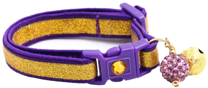 Gold Glitter Breakaway Cat Collar Pugs2Persians