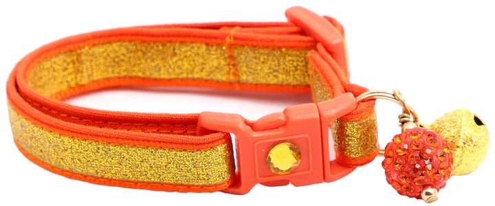 Gold Glitter Breakaway Cat Collar Pugs2Persians