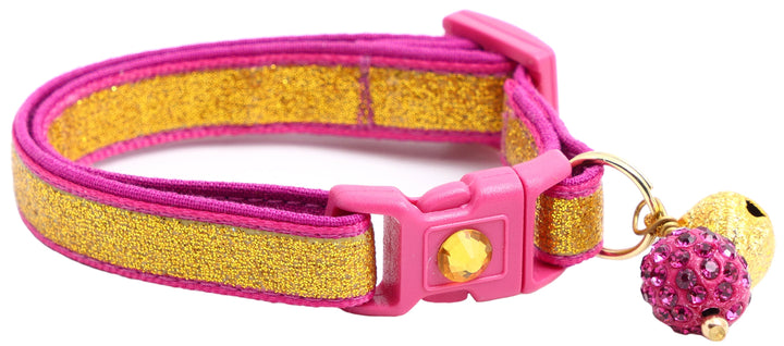 Gold Glitter Breakaway Cat Collar Pugs2Persians