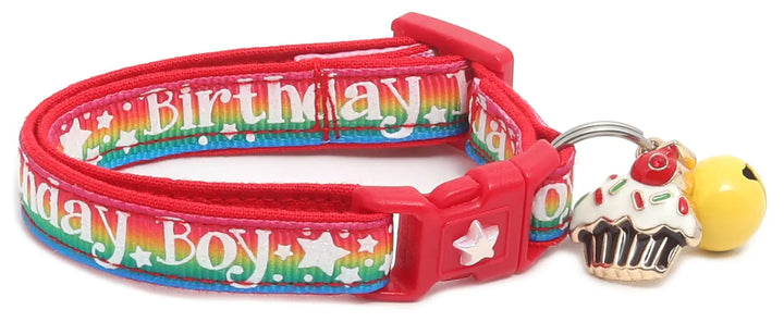 Birthday Boy Breakaway Cat Collar Pugs2Persians