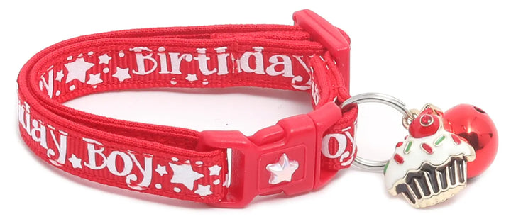 Birthday Boy Breakaway Cat Collar Pugs2Persians